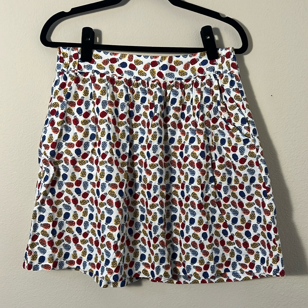 Loft Outlet Colorful Pineapple Linen Blend Skirt Size M